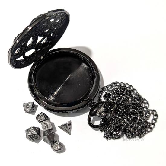 【K-12】懐中時計型ケース付きダイスセット