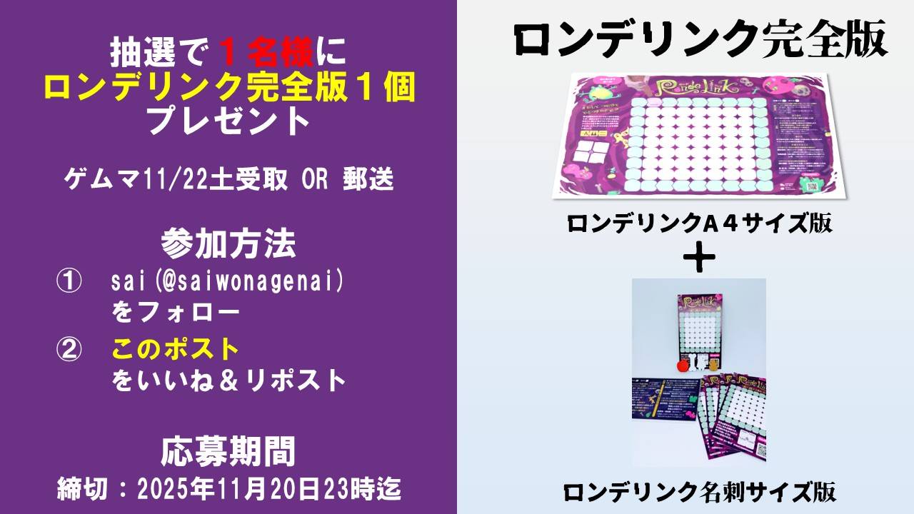 ロンデリンク完全版 プレゼントキャンペーン実施中！