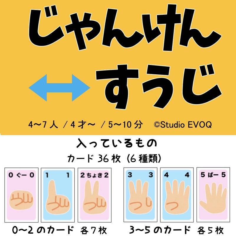 【新作】カードゲーム「じゃんけんすうじ」