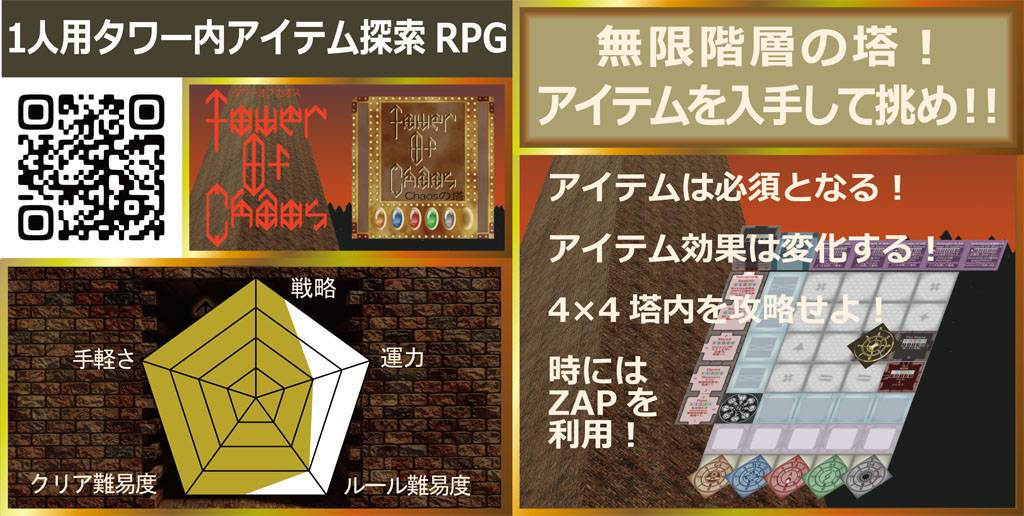 1人用ローグ＆ドルアーガタイプRPG Tower Of Chaos（タワーオブカオス）