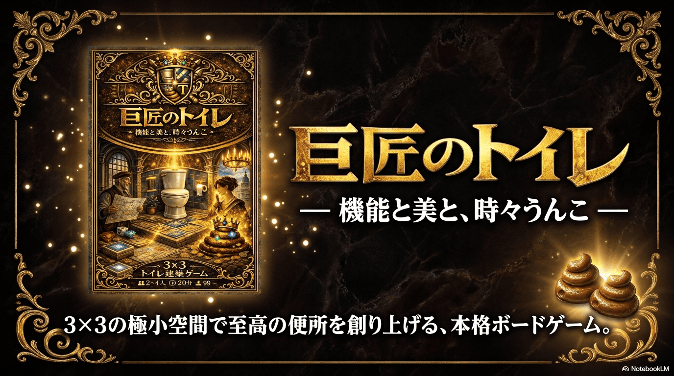 【巨匠のトイレ】ゲーム紹介《しくじり工房》ゲームマーケット2026春