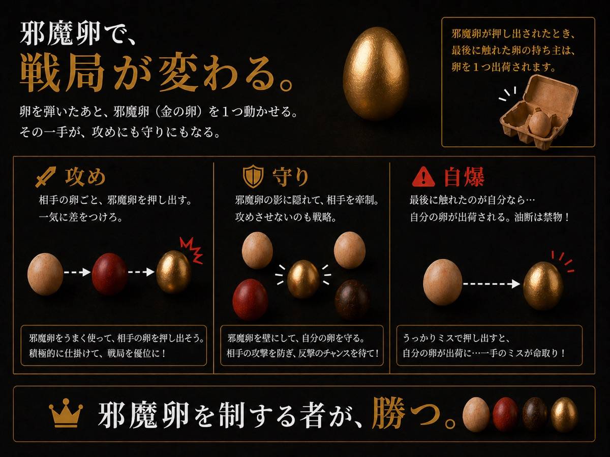 邪魔卵を使った攻め・守り・自爆の戦略