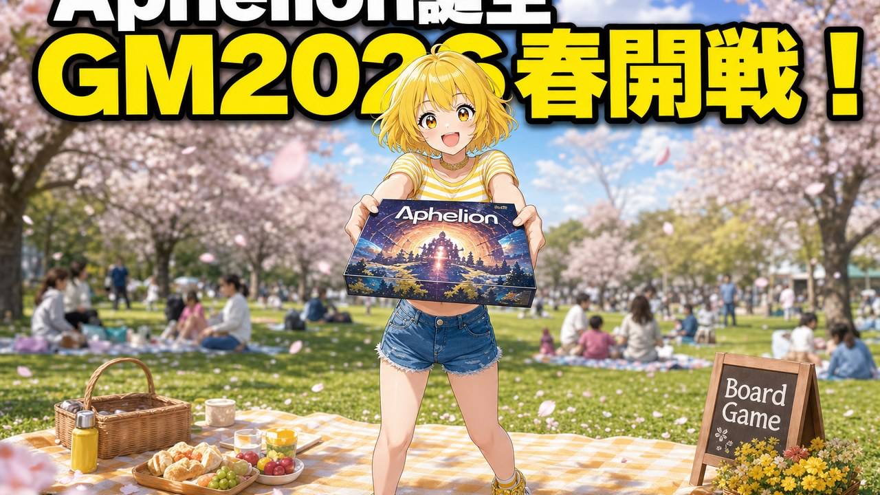ゲームマーケット2026春、新作Aphelionデビュー！