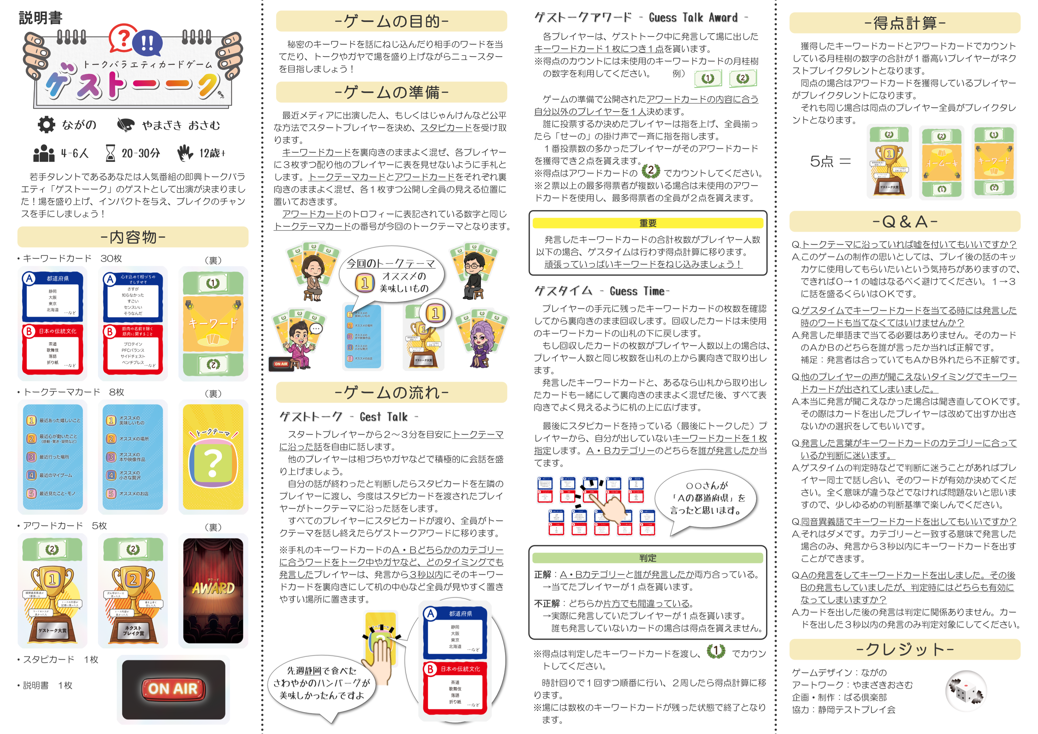 ゲストーーク - Guess Talk - | 『ゲームマーケット』公式サイト 