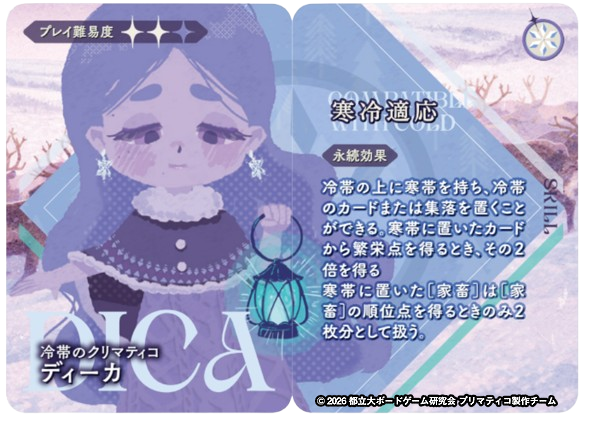新作ボードゲーム【プリマティコ】　　キャラクター紹介#4