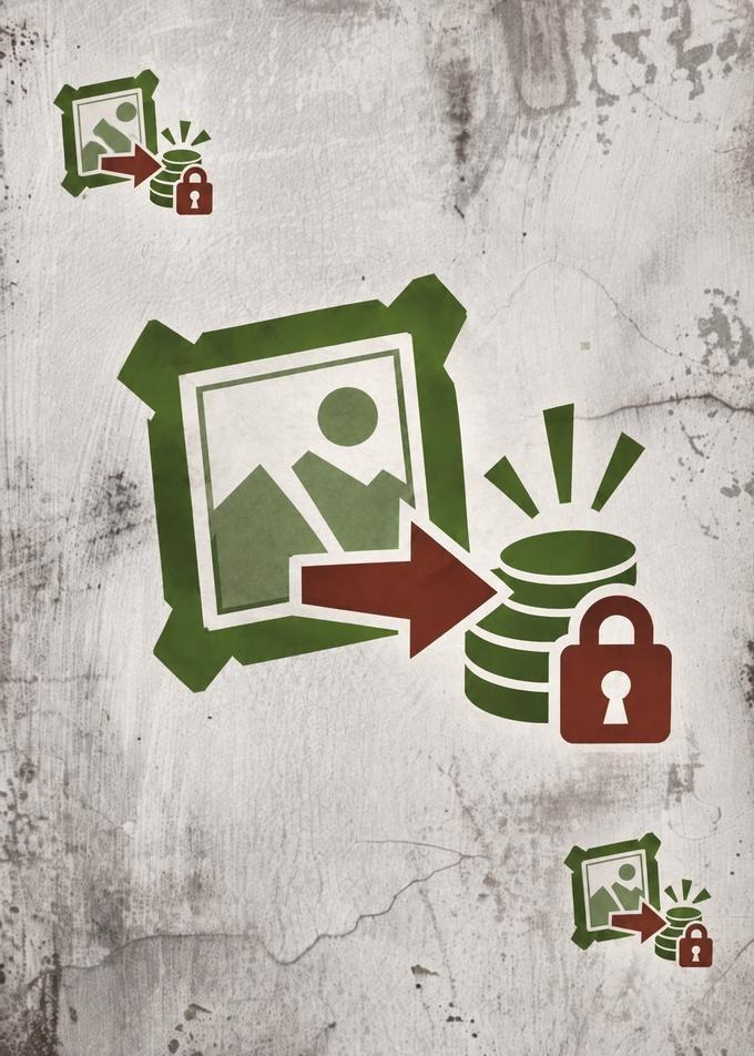 Supplied unused selling card