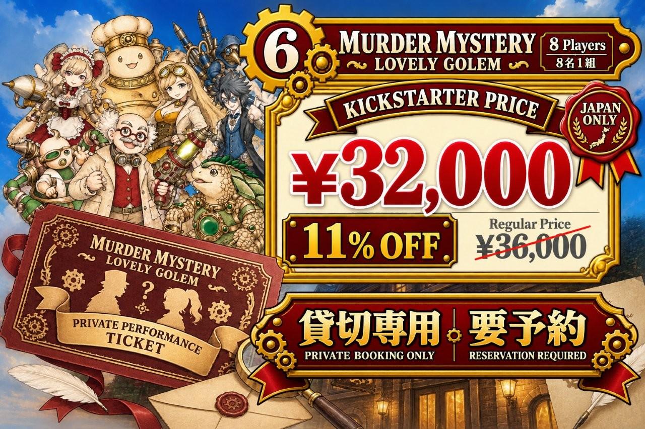 マーダーミステリー版Kickstarter割引リワード