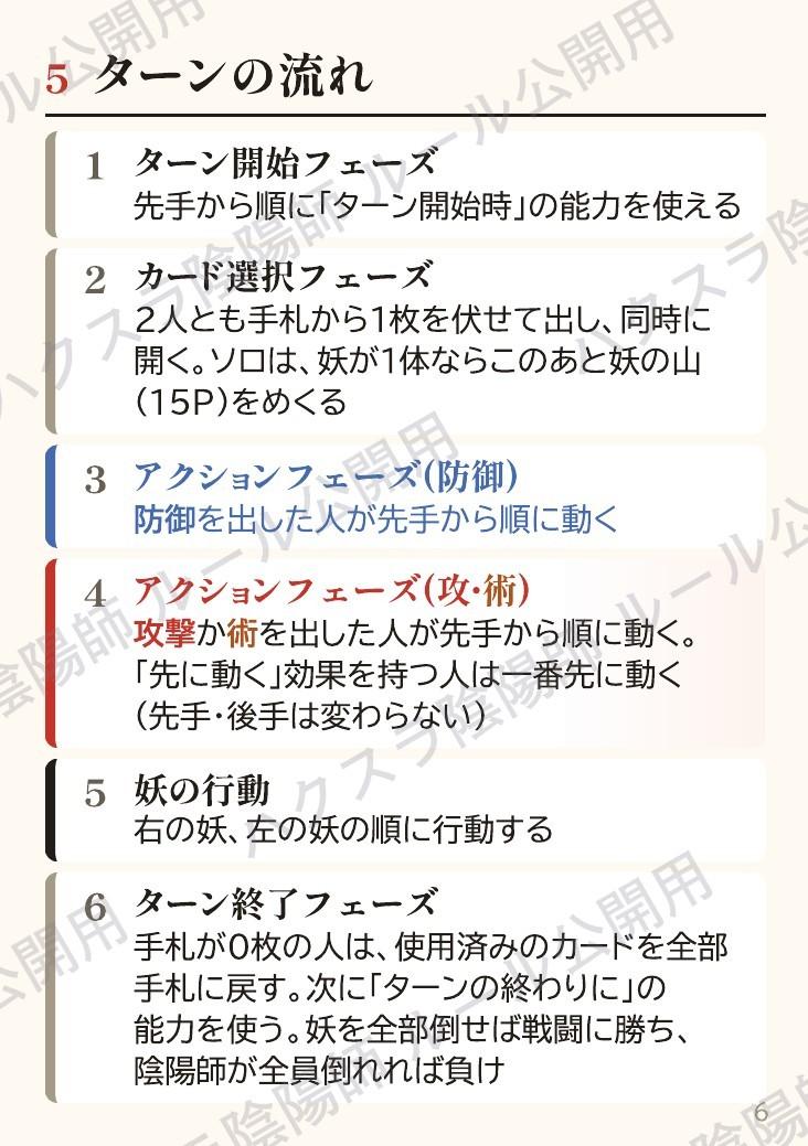 ルールブック 6ページ