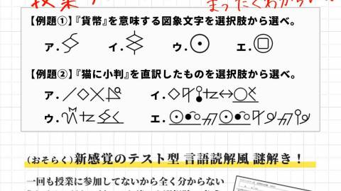 [オリジナル言語読解風 謎解き『サボリスギタン語前期期末試験』]