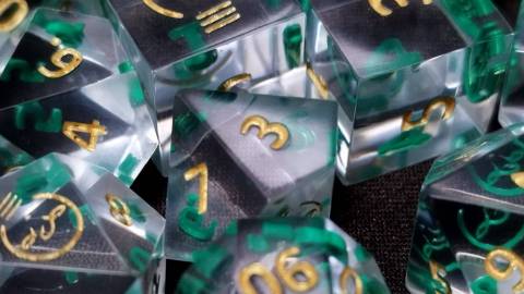 [【海中電灯】インナーカラードダイス深緑]