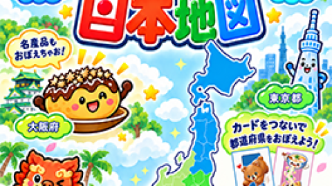 [つなげておぼえる日本地図]